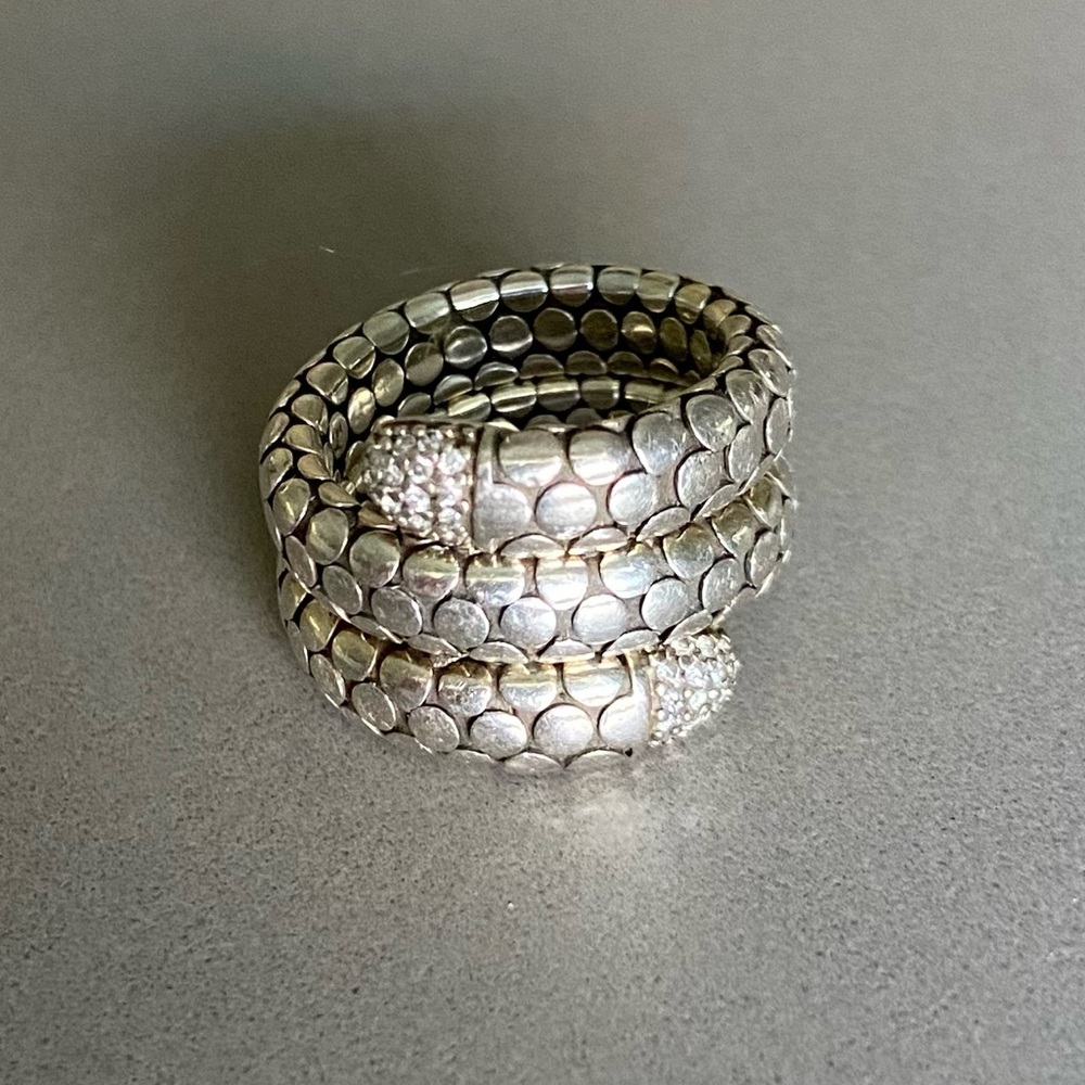 Real Genuine Diamonds Sterling Silver Snake Ring